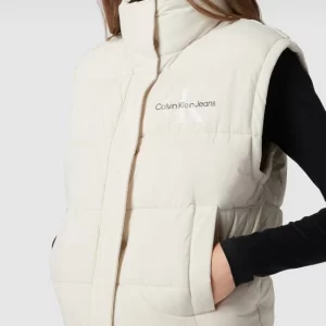Calvin Klein Jeans Steppweste Mit Stehkragen – Offwhite 11