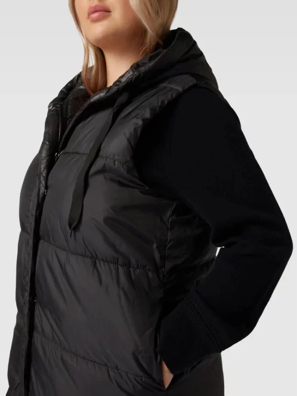 ONLY CARMAKOMA PLUS SIZE Steppweste Mit Kapuze – Schwarz 4