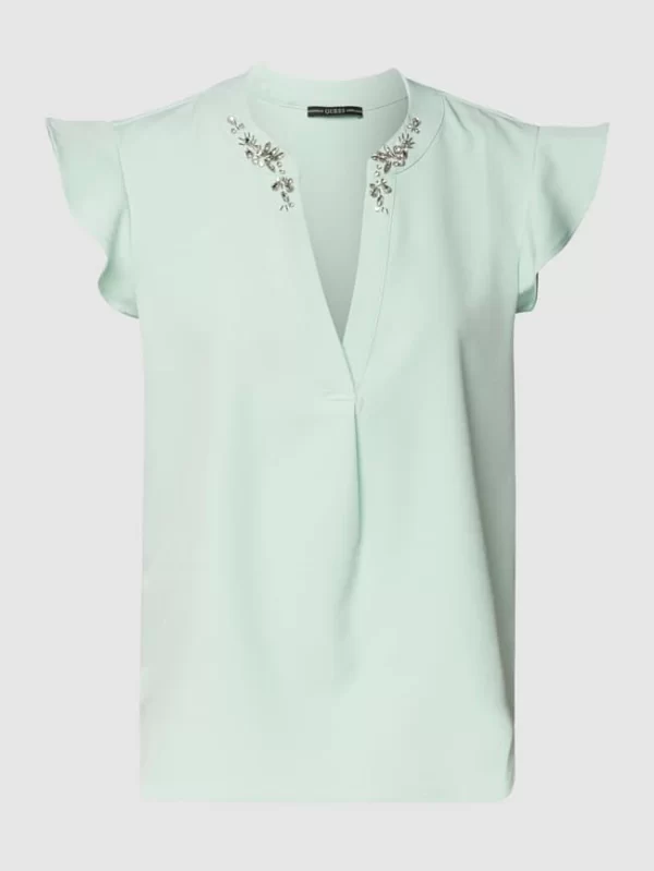 Guess Bluse Mit Ziersteinbesatz – Mint 3
