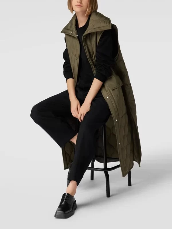 Marc O’Polo Steppweste Mit Stehkragen – Khaki 1
