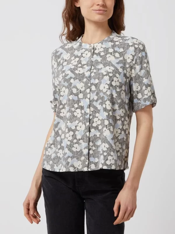 Jake*s Casual Bluse Aus Viskose – Dunkelgrau 5