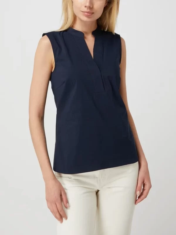 More & More Blusentop Mit Tunikakragen – Marineblau 5