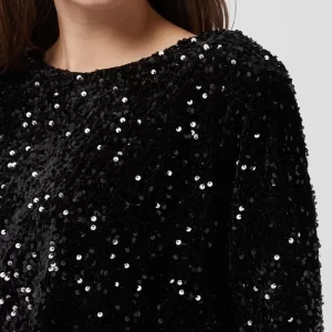 Moves Blusenshirt Mit Pailletten Modell ‘Discella’ – Schwarz 11