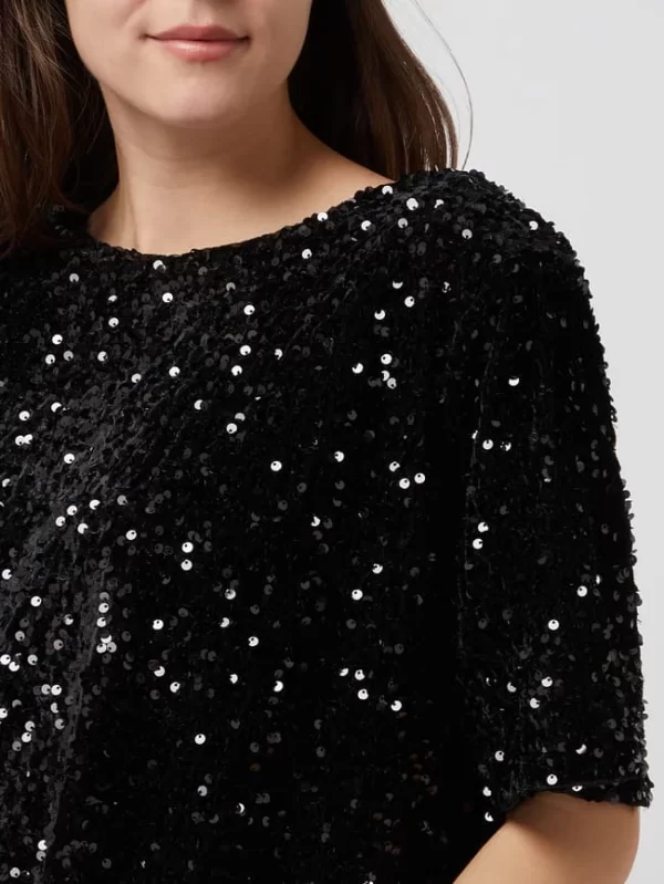 Moves Blusenshirt Mit Pailletten Modell ‘Discella’ – Schwarz 4