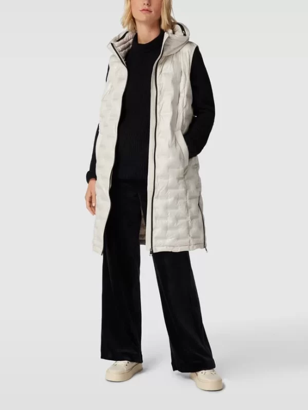 S.Oliver RED LABEL Steppweste Mit Kapuze – Offwhite 1