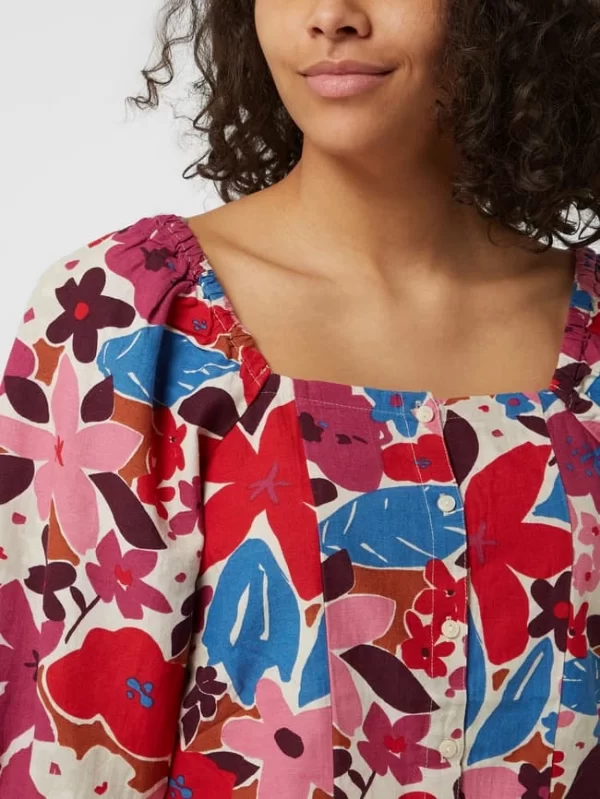 Edc By Esprit Bluse Mit Leinen-Anteil – Pink 4