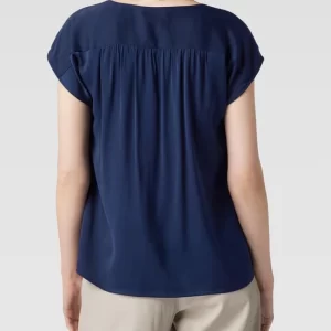 Comma Bluse Mit V-Ausschnitt – Dunkelblau 15