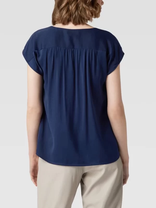 Comma Bluse Mit V-Ausschnitt – Dunkelblau 6