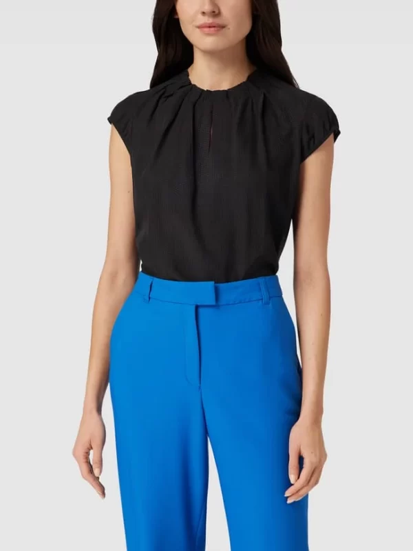 Comma Blusenshirt Mit Strukturmuster – Schwarz 5