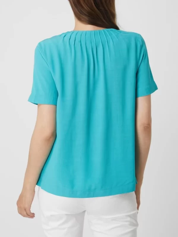 S.Oliver BLACK LABEL Blusenshirt Mit Biesen – Türkis 6