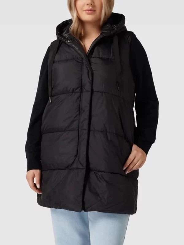 ONLY CARMAKOMA PLUS SIZE Steppweste Mit Kapuze – Schwarz 5