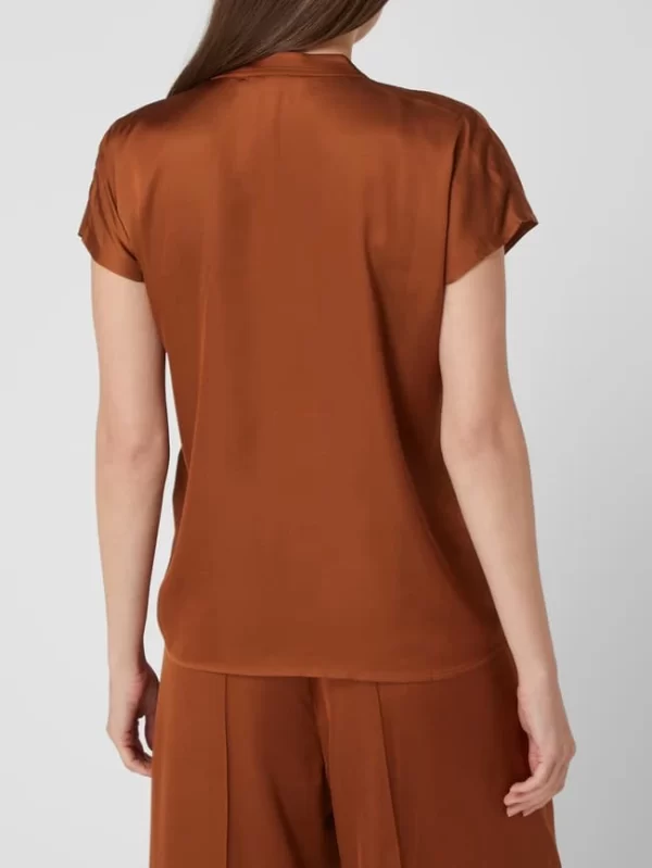 Taifun Bluse Aus Satin – Cognac 6