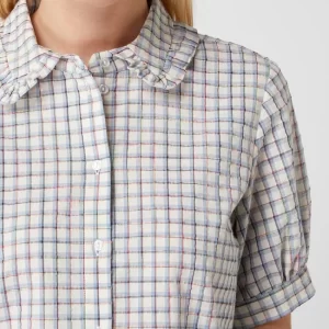 Jake*s Casual Bluse Mit Karomuster – Hellblau 11