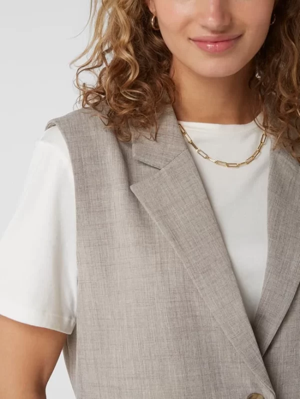 Modström Oversized Weste Mit Reverskragen Modell ‘Raphael’ – Sand Meliert 4