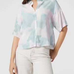 Jake*s Casual Bluse Im Batik-Look – Olivgrün 13