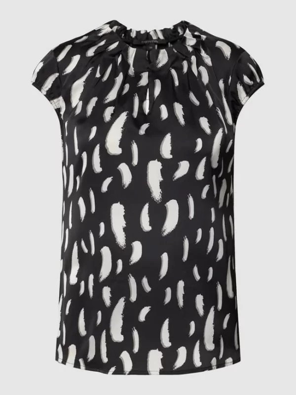 Comma Blusenshirt Mit Rüschen – Schwarz 3