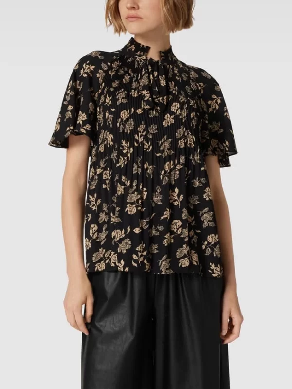 Lauren Ralph Lauren Schluppenbluse Mit Plisseefalten Modell ‘ADAR’ – Schwarz 5
