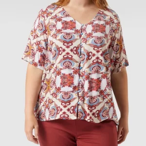 ONLY CARMAKOMA PLUS SIZE Bluse Mit Grafischem Muster – Mittelbraun 13