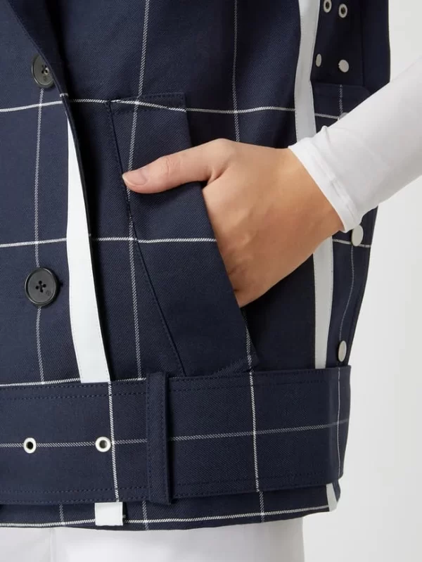Phillip Lim Weste Mit Taillengürtel – Marineblau 4