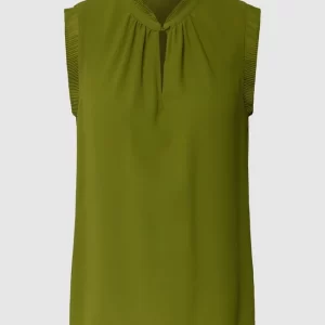 Jake*s Collection Blusentop Mit Schlüsselloch-Ausschnitt – Olivgrün 9