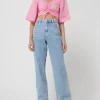 Pieces Cropped Blusenshirt Aus Baumwolle Modell ‘Valdine’ – Pink 19