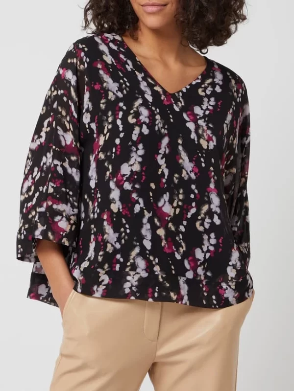 S.Oliver BLACK LABEL Blusenshirt Mit Allover-Muster – Schwarz 5