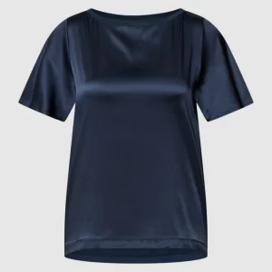 S.Oliver BLACK LABEL Blusenshirt Mit Geripptem Rundhalsausschnitt – Rauchblau 9