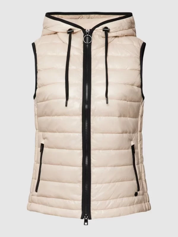 Marc Cain Steppweste Mit Kapuze – Beige 3