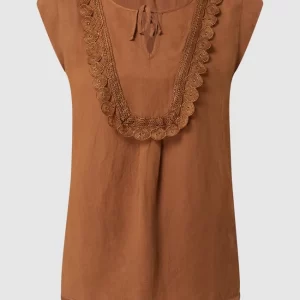 BETTY & CO GREY Blusentop Aus Viskose-Leinen-Mix – Cognac 9