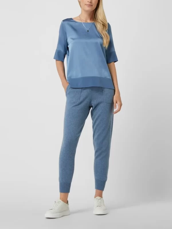 (The Mercer) N.Y. Blusenshirt Mit Seide-Anteil – Rauchblau 1