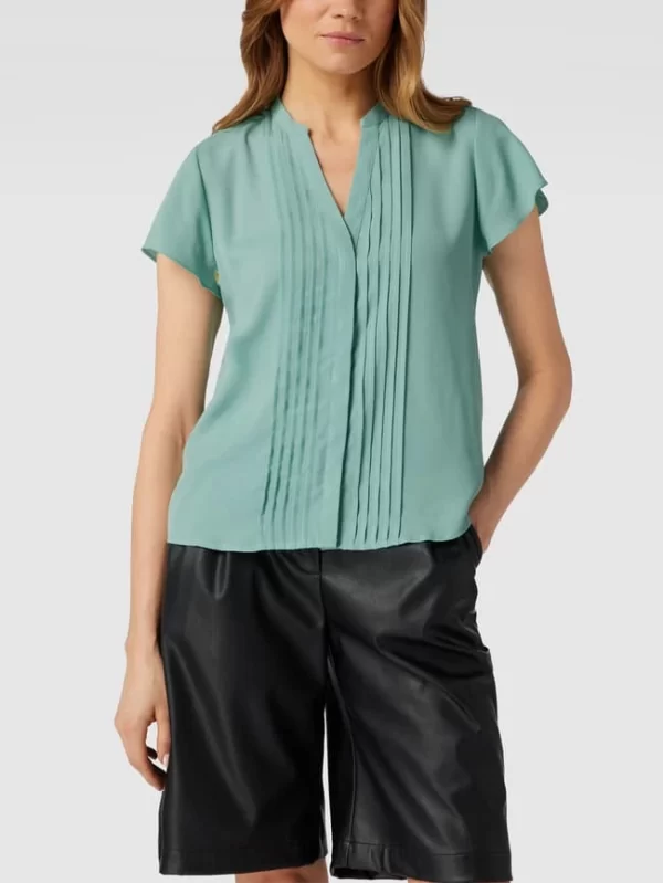 Jake*s Collection Blusenshirt Mit V-Ausschnitt – Hellgrün 5