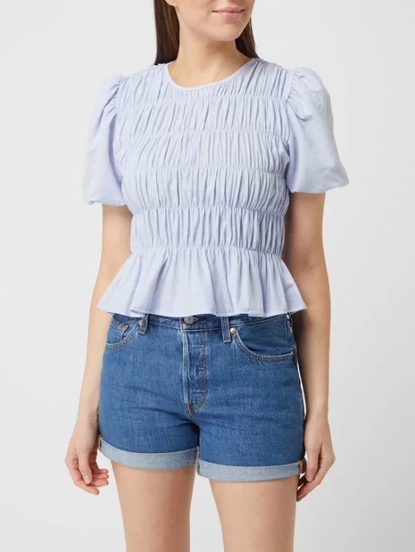 Mango Blusenshirt Aus Viskosemischung – Hellblau 5