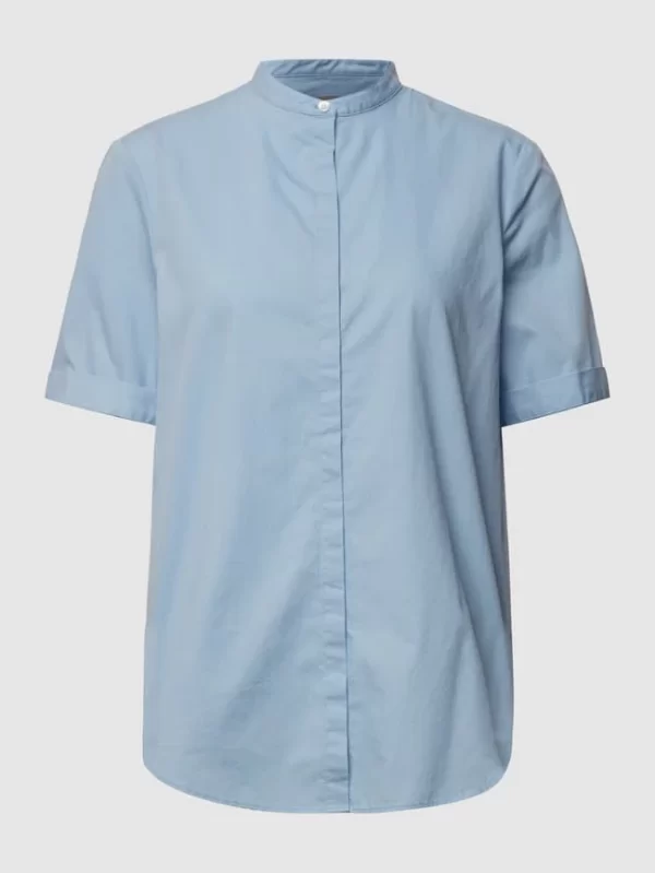 BOSS Casualwear Bluse Mit Stehkragen Modell ‘Befelina’ – Bleu 3