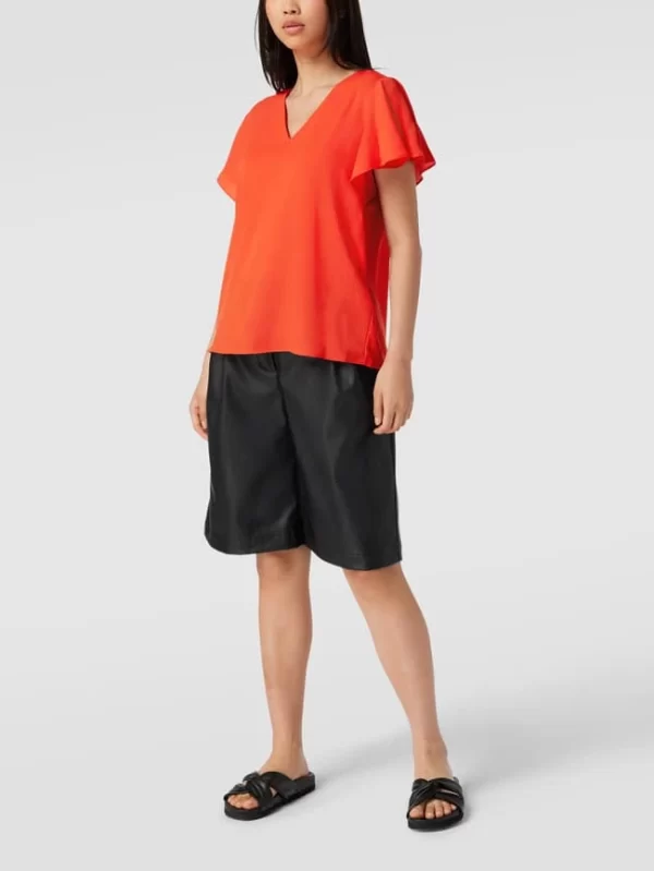 Jake*s Collection Bluse Mit Volantärmeln – Rot 1