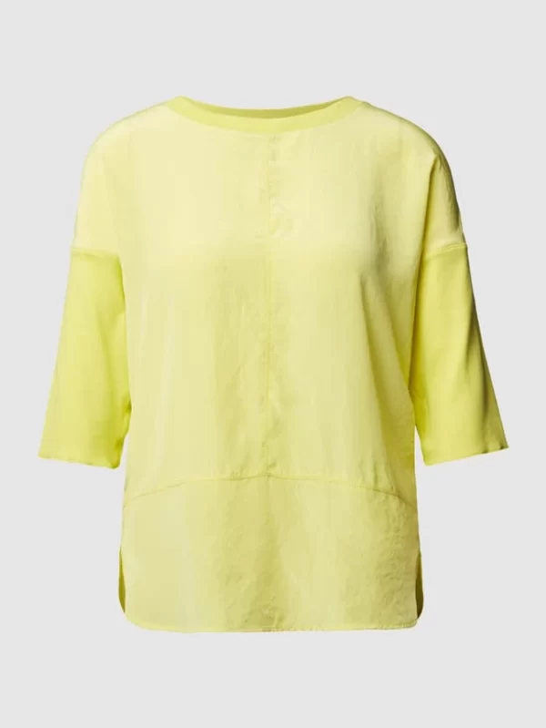 Marc Cain Blusenshirt Mit Ziernähten – Hellgelb 3