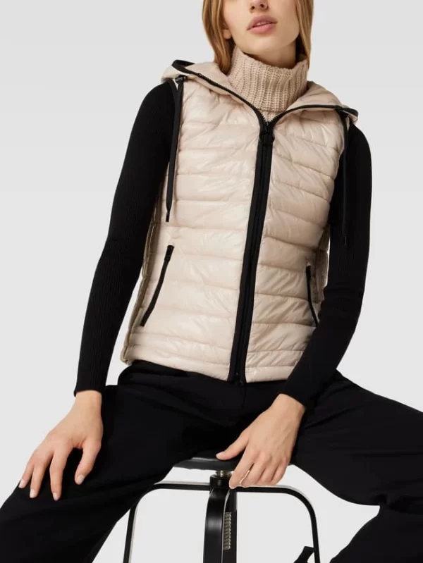 Marc Cain Steppweste Mit Kapuze – Beige 4