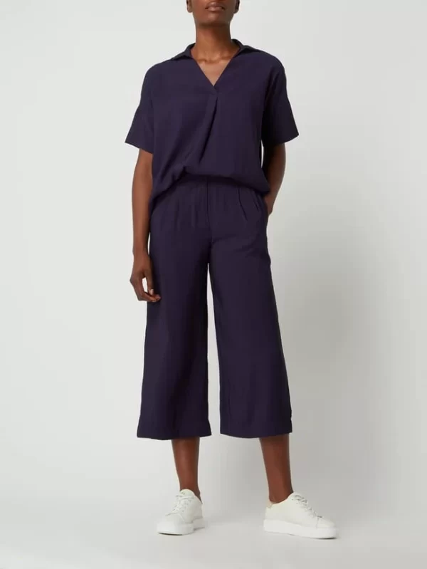 Mango Blusenshirt Aus Viskosemischung Modell ‘Bye’ – Dunkelblau 1