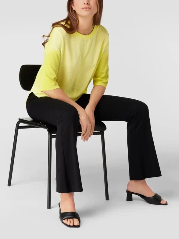 Marc Cain Blusenshirt Mit Ziernähten – Hellgelb 1