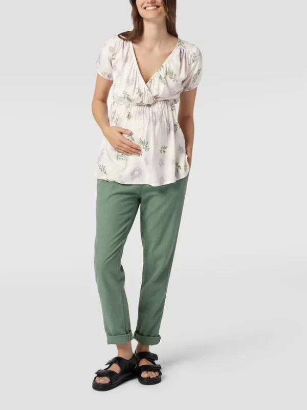 Mamalicious Umstands-Bluse Mit Floralem Muster – Offwhite 1