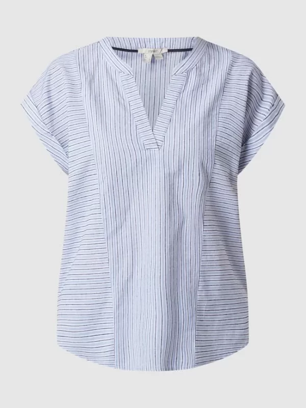 Esprit Blusenshirt Mit Streifenmuster – Bleu 3