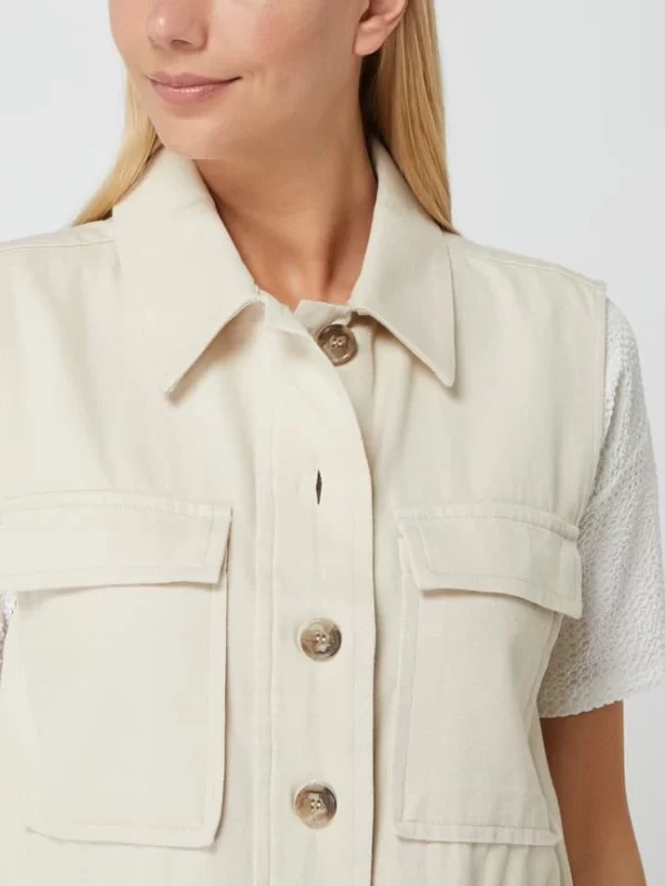 Opus Weste Aus Baumwolle Modell ‘Walin’ – Beige 4