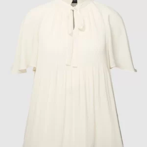 Lauren Ralph Lauren Schluppenbluse Mit Plisseefalten – Offwhite 9