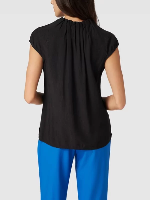 Comma Blusenshirt Mit Strukturmuster – Schwarz 6
