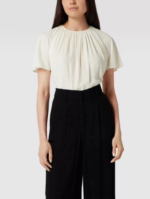 BOSS Blusenshirt Mit Rundhalsausschnitt Modell ‘Inuta’ – Ecru 5