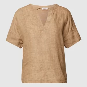 S.Oliver RED LABEL Blusenshirt Mit Seitenschlitzen – Hellbraun 9
