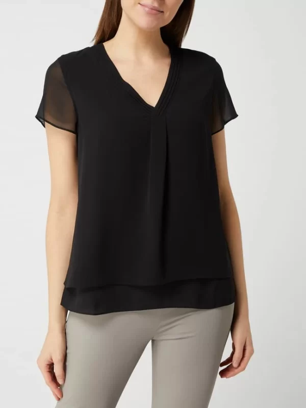 S.Oliver BLACK LABEL Blusenshirt Im Double-Layer-Look – Schwarz 5