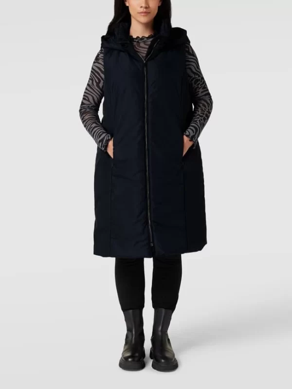 Marina Rinaldi PLUS SIZE Weste Mit Seitlichen Eingrifftaschen Modell ‘Paolo’ – Dunkelblau 5
