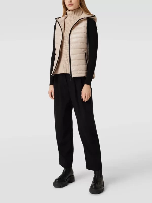 Marc Cain Steppweste Mit Kapuze – Beige 1