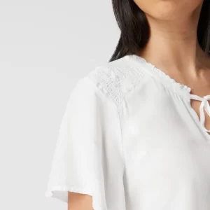 Edc By Esprit Blusenshirt Aus Viskose Mit Smok-Detail – Offwhite 11