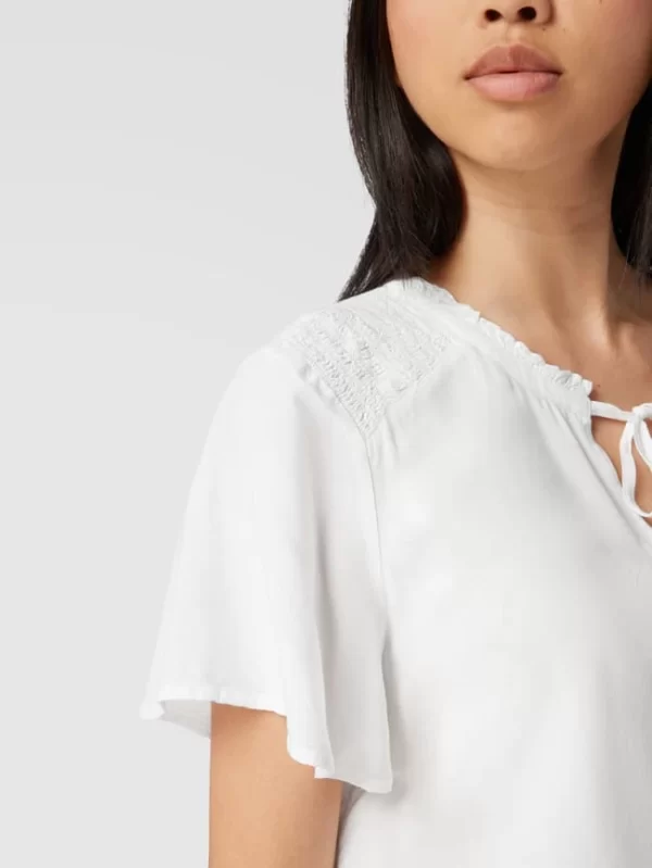 Edc By Esprit Blusenshirt Aus Viskose Mit Smok-Detail – Offwhite 4